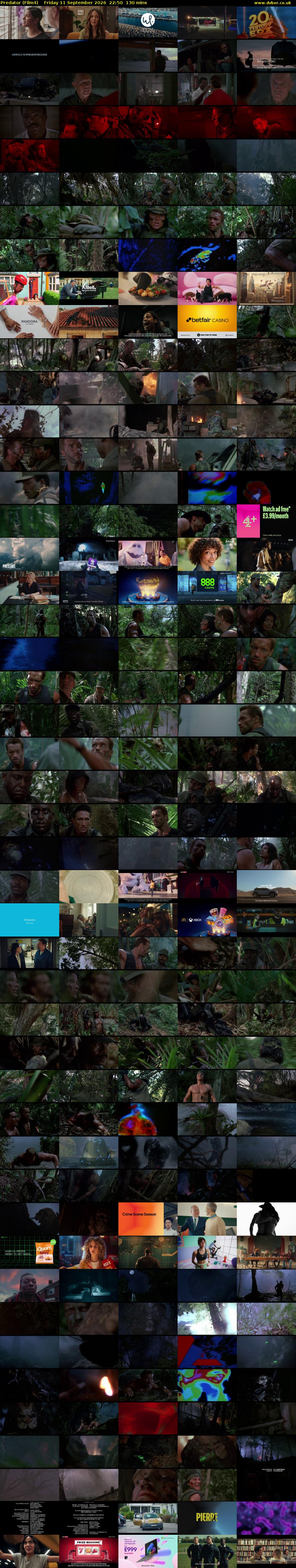 Predator (Film4) Friday 11 September 2026 22:50 - 01:00