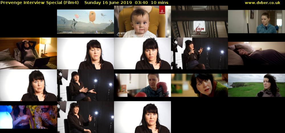 Prevenge Interview Special (Film4) Sunday 16 June 2019 03:40 - 03:50