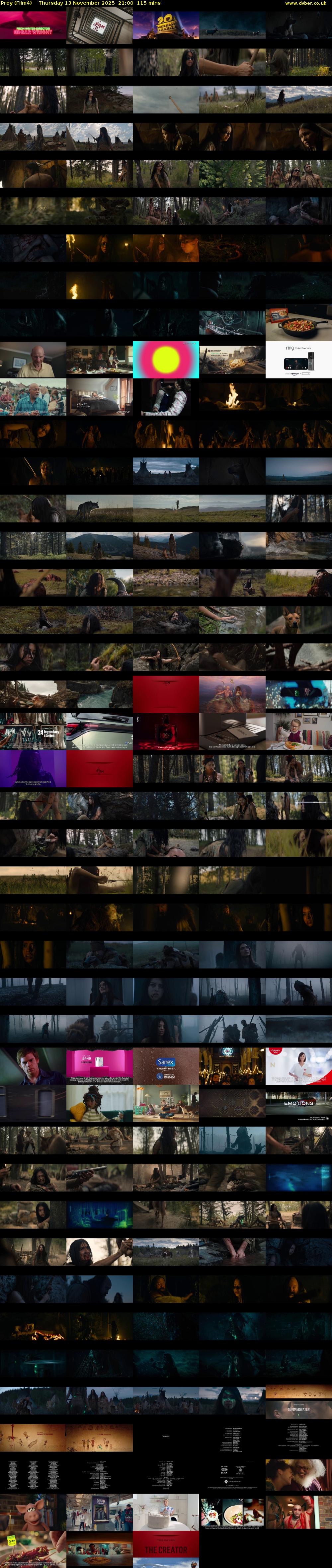 Prey (Film4) Thursday 13 November 2025 21:00 - 22:55