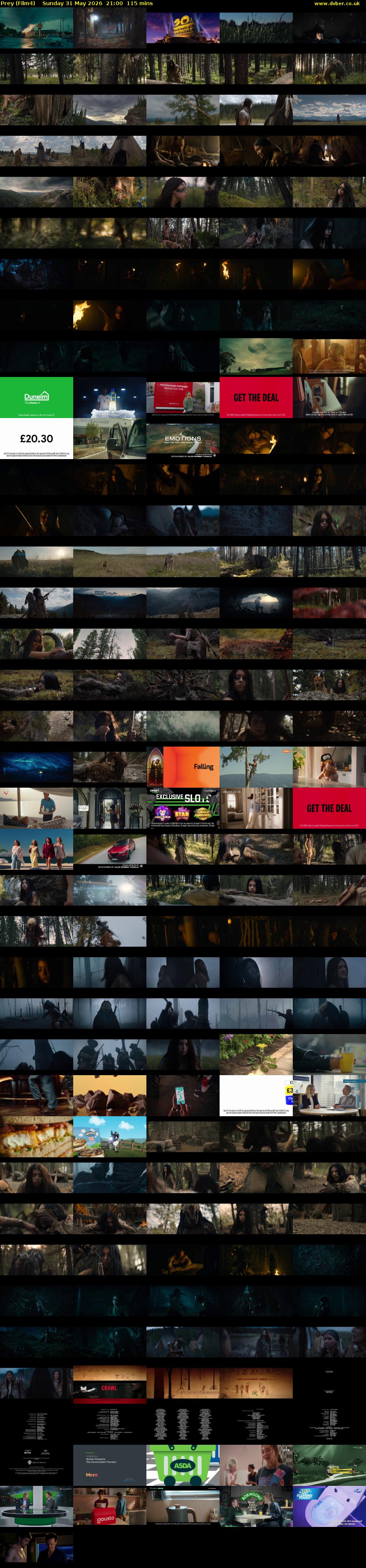 Prey (Film4) Sunday 31 May 2026 21:00 - 22:55
