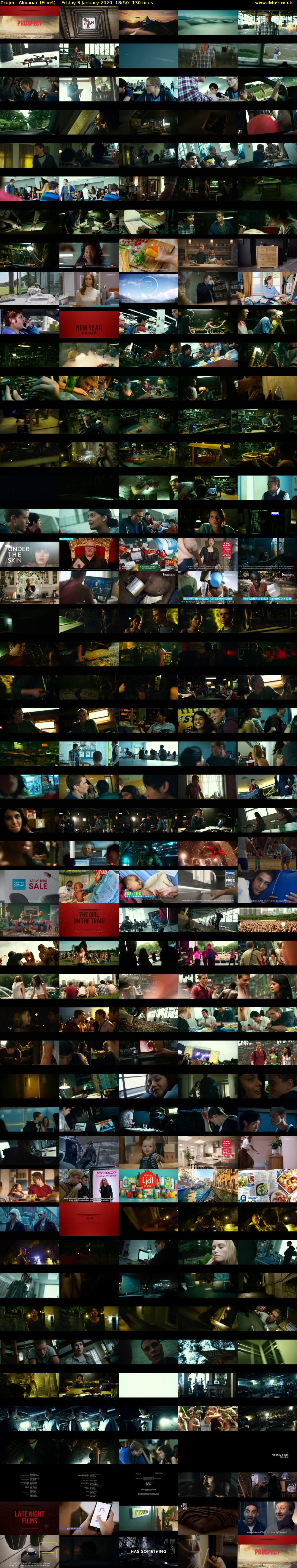 Project Almanac (Film4) Friday 3 January 2020 18:50 - 21:00