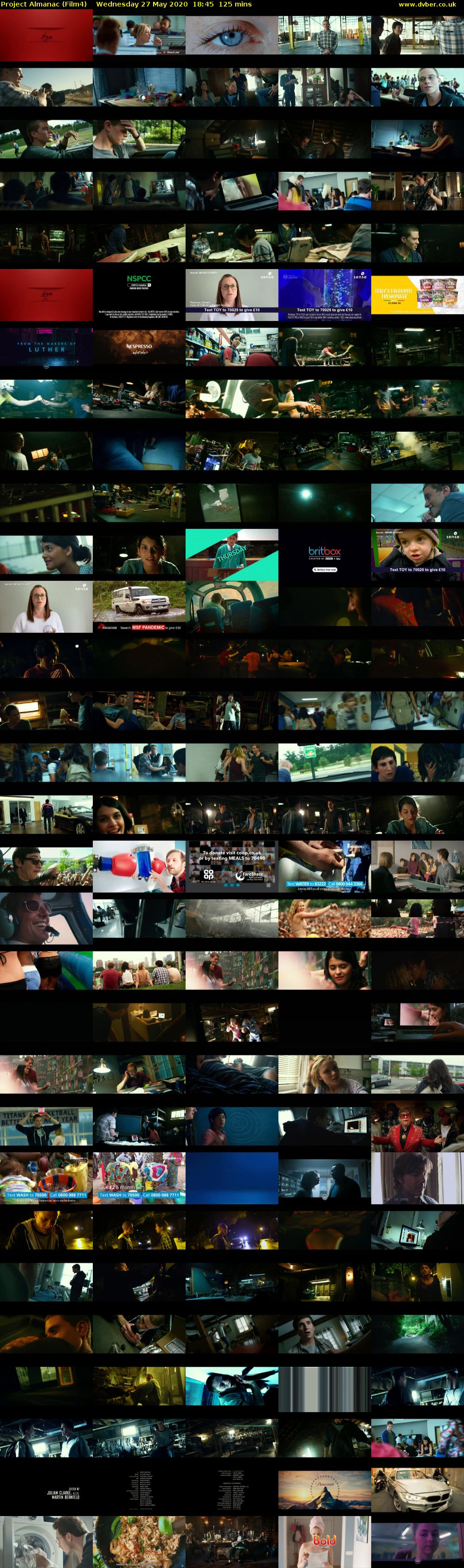 Project Almanac (Film4) Wednesday 27 May 2020 18:45 - 20:50