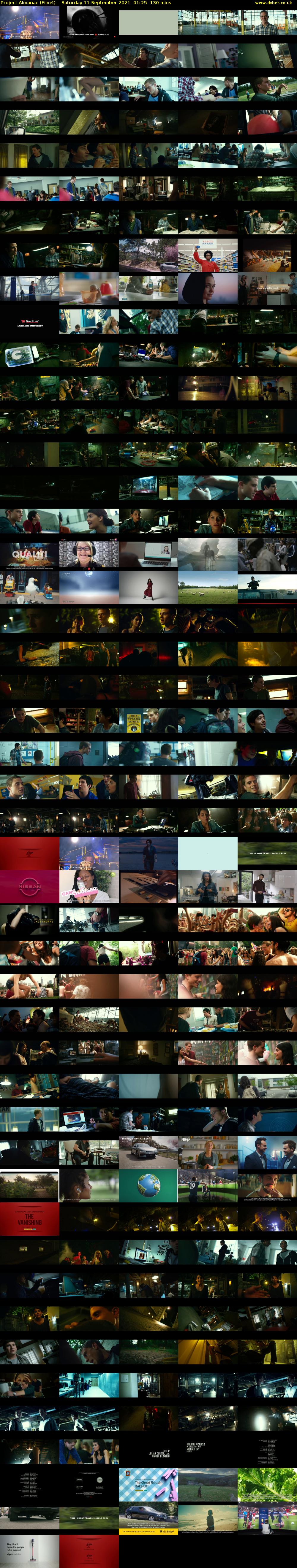 Project Almanac (Film4) Saturday 11 September 2021 01:25 - 03:35
