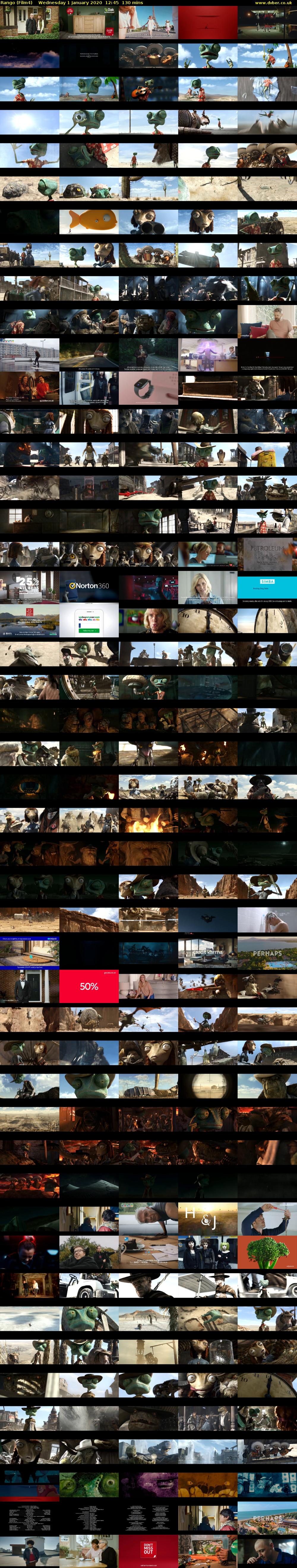 Rango (Film4) Wednesday 1 January 2020 12:45 - 14:55
