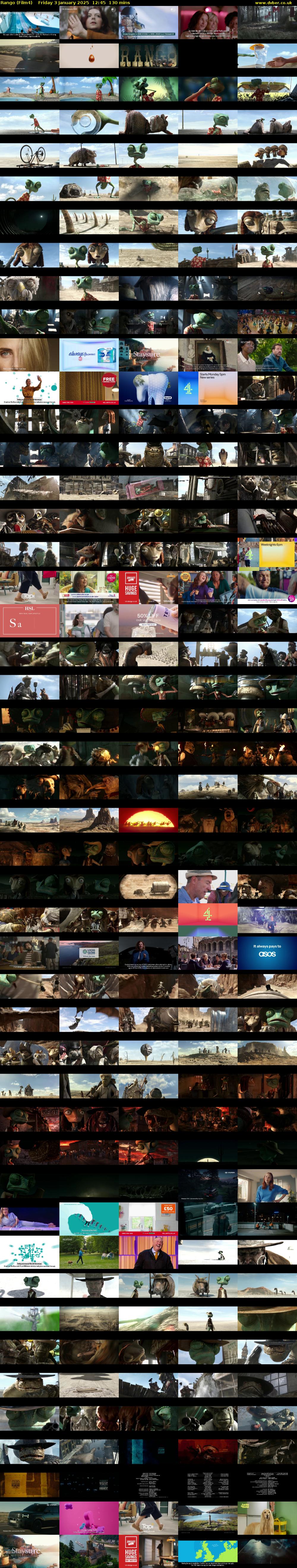 Rango (Film4) Friday 3 January 2025 12:45 - 14:55