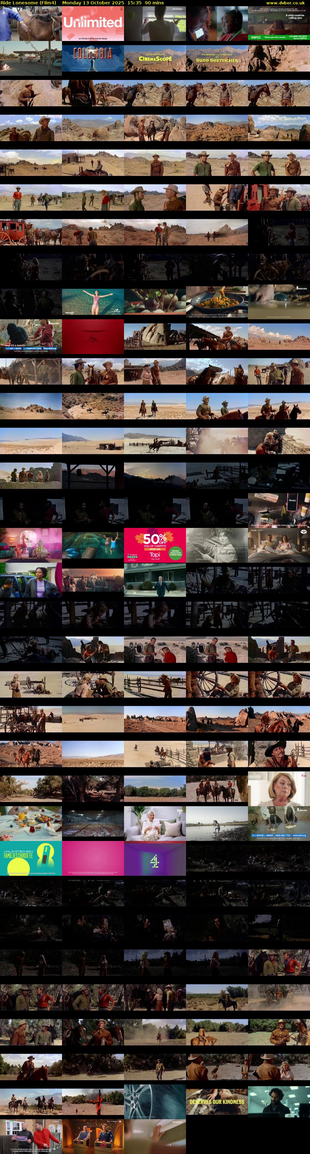 Ride Lonesome (Film4) Monday 13 October 2025 15:35 - 17:05