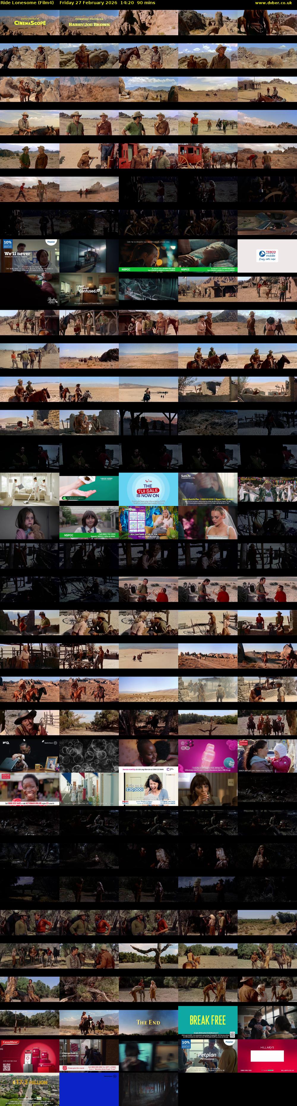 Ride Lonesome (Film4) Friday 27 February 2026 14:20 - 15:50