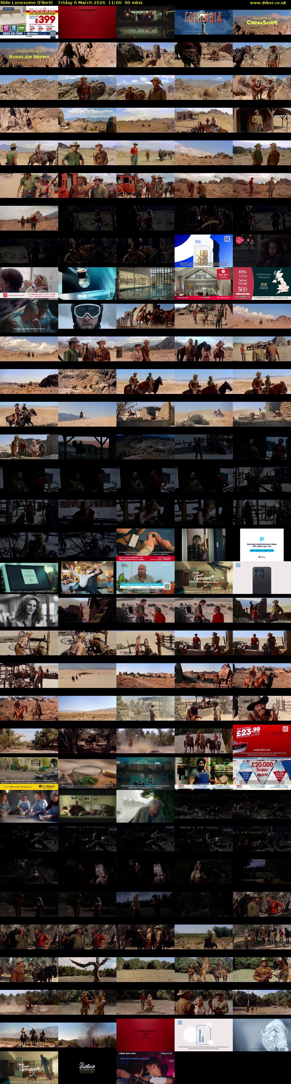 Ride Lonesome (Film4) Friday 6 March 2026 11:00 - 12:30