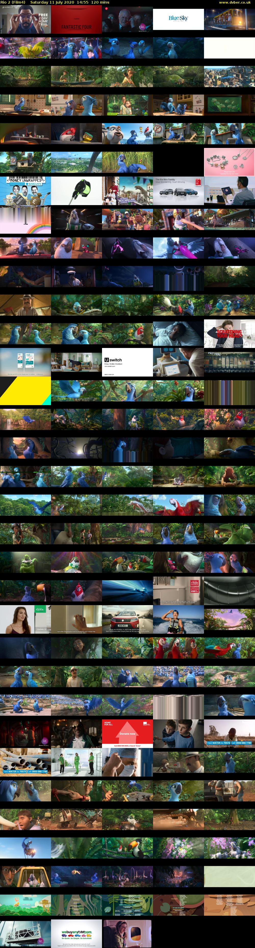 Rio 2 (Film4) Saturday 11 July 2020 14:55 - 16:55