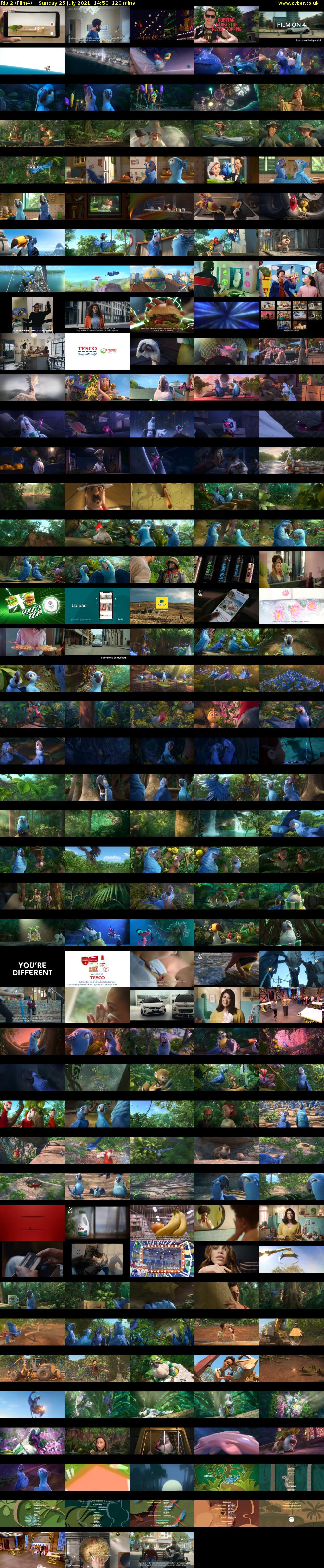 Rio 2 (Film4) Sunday 25 July 2021 14:50 - 16:50