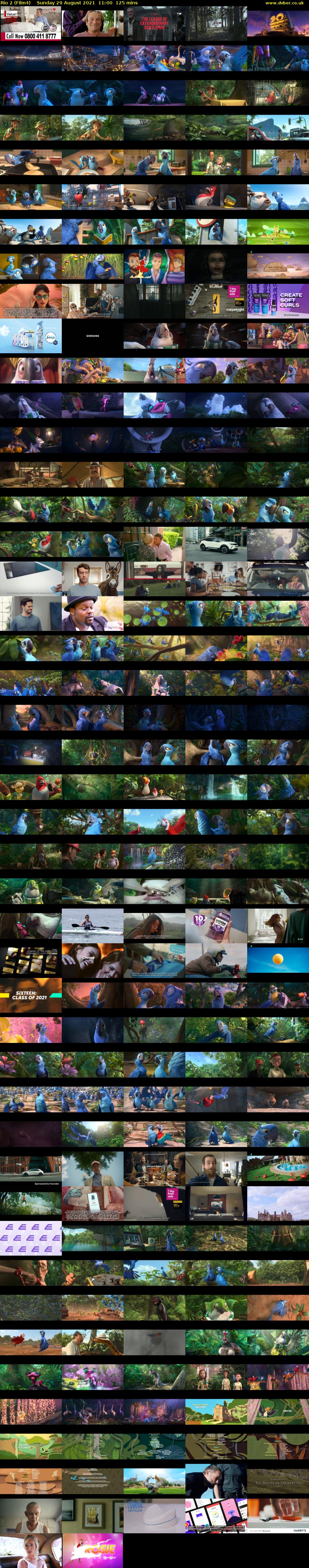 Rio 2 (Film4) Sunday 29 August 2021 11:00 - 13:05