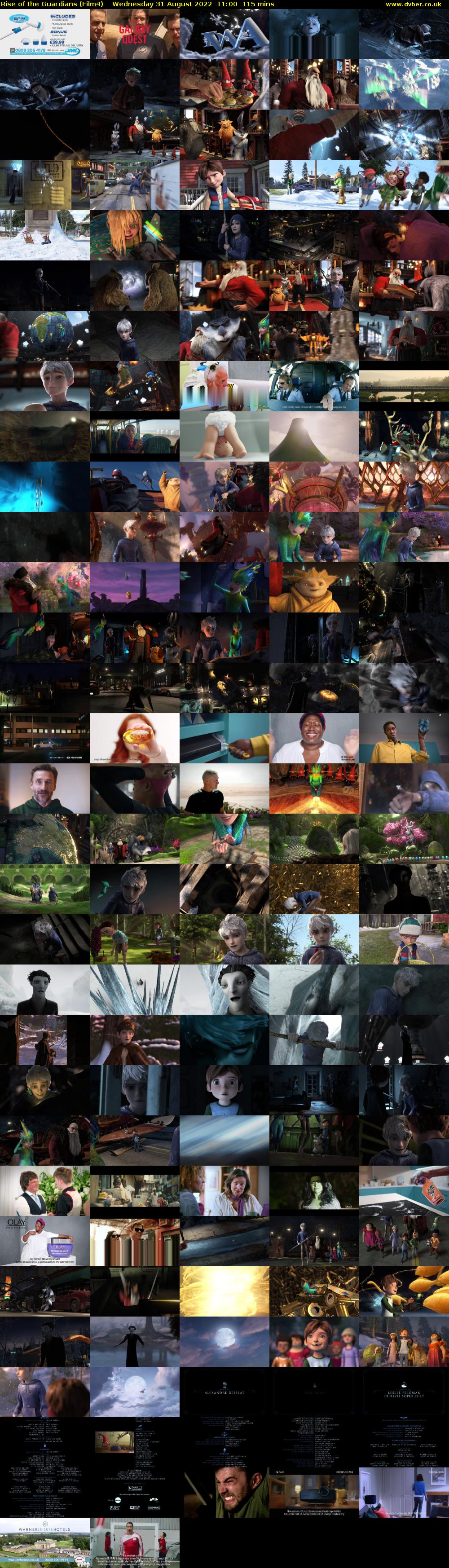 Rise of the Guardians (Film4) Wednesday 31 August 2022 11:00 - 12:55