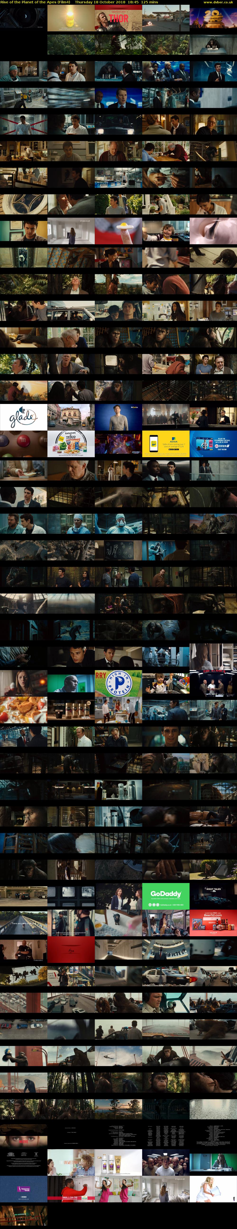 Rise of the Planet of the Apes (Film4) Thursday 18 October 2018 18:45 - 20:50