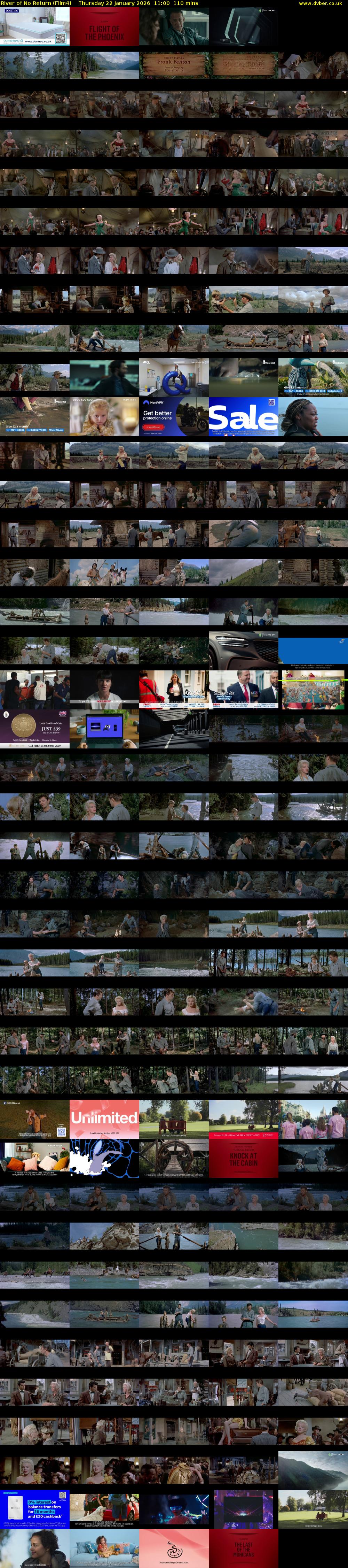 River of No Return (Film4) Thursday 22 January 2026 11:00 - 12:50