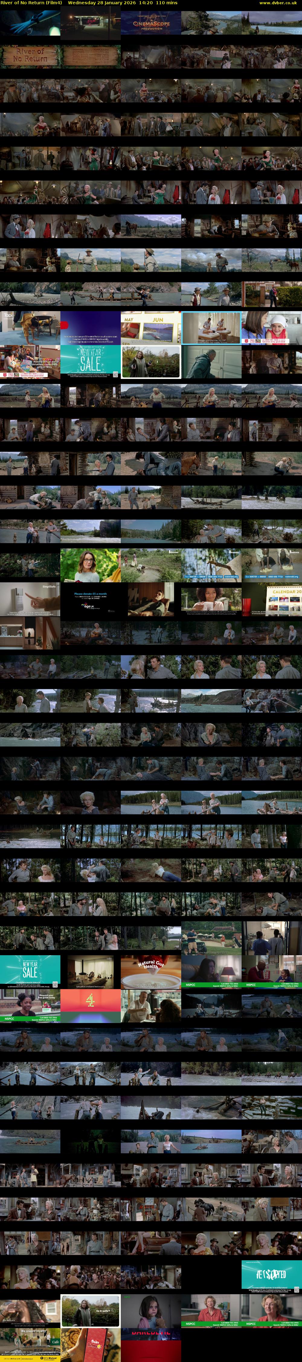 River of No Return (Film4) Wednesday 28 January 2026 14:20 - 16:10