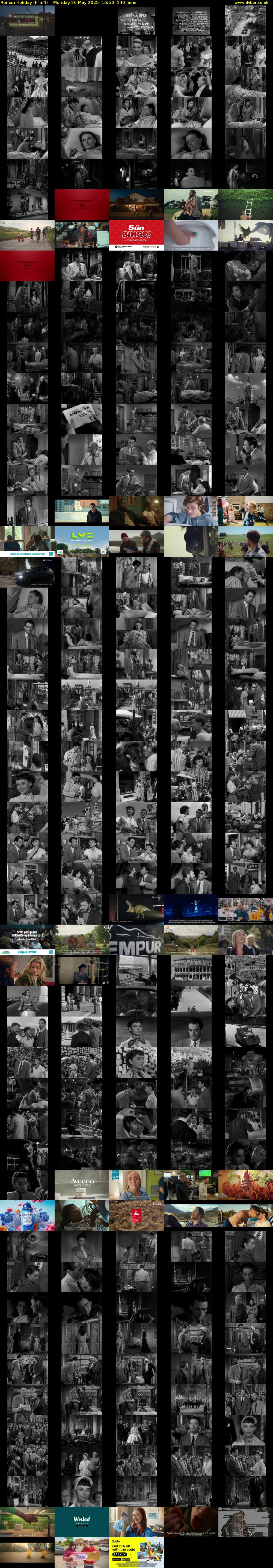 Roman Holiday (Film4) Monday 26 May 2025 16:50 - 19:10