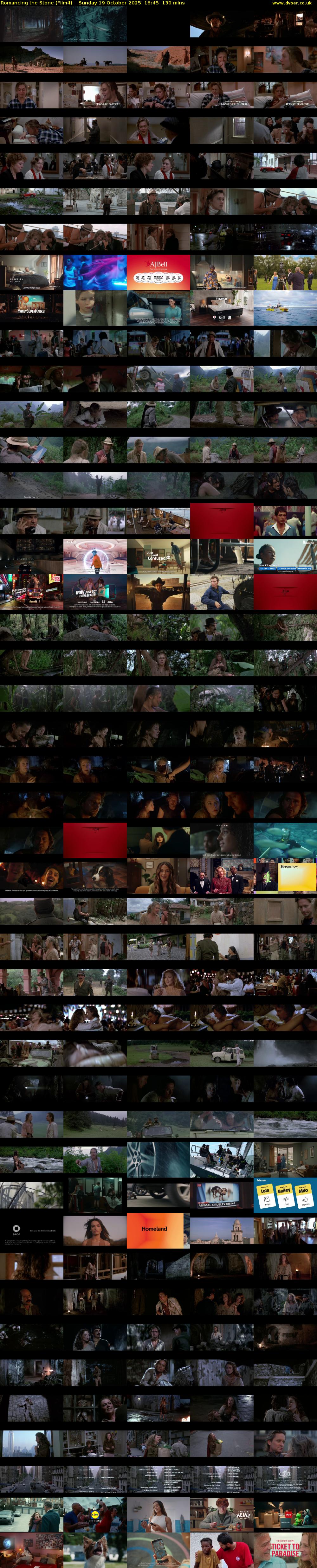 Romancing the Stone (Film4) Sunday 19 October 2025 16:45 - 18:55