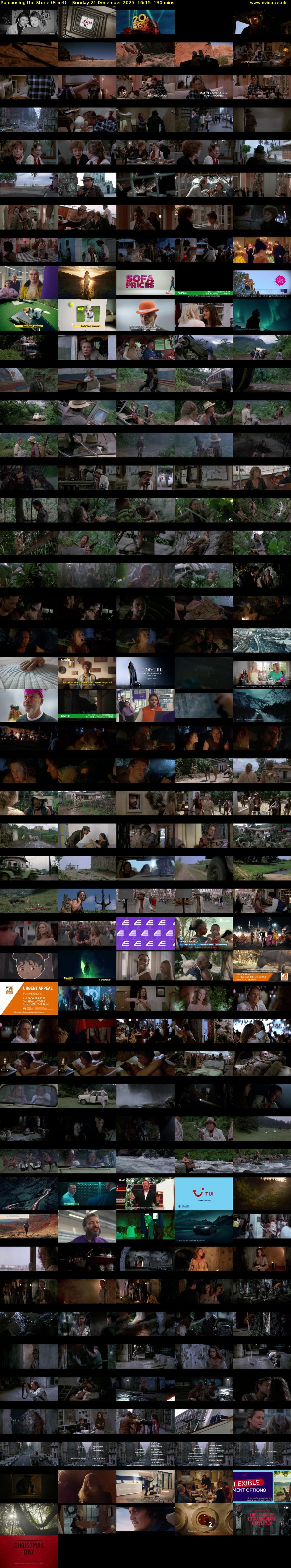 Romancing the Stone (Film4) Sunday 21 December 2025 16:15 - 18:25