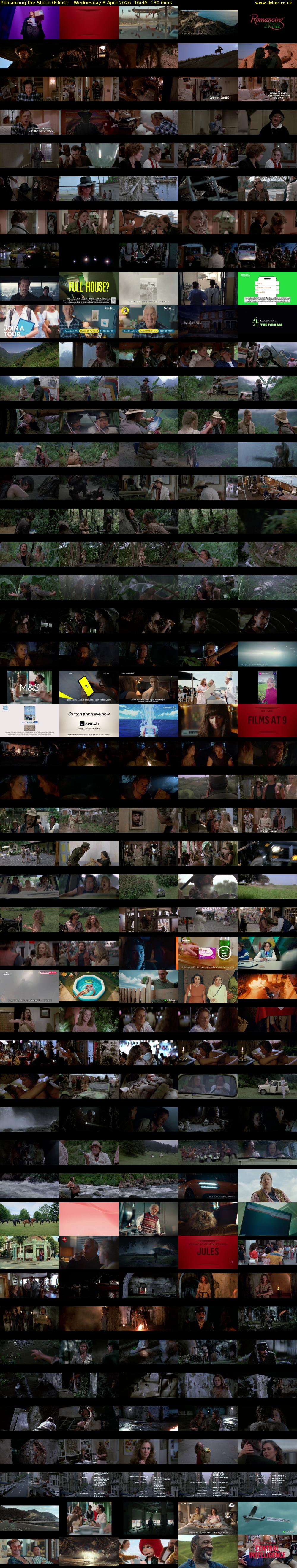 Romancing the Stone (Film4) Wednesday 8 April 2026 16:45 - 18:55