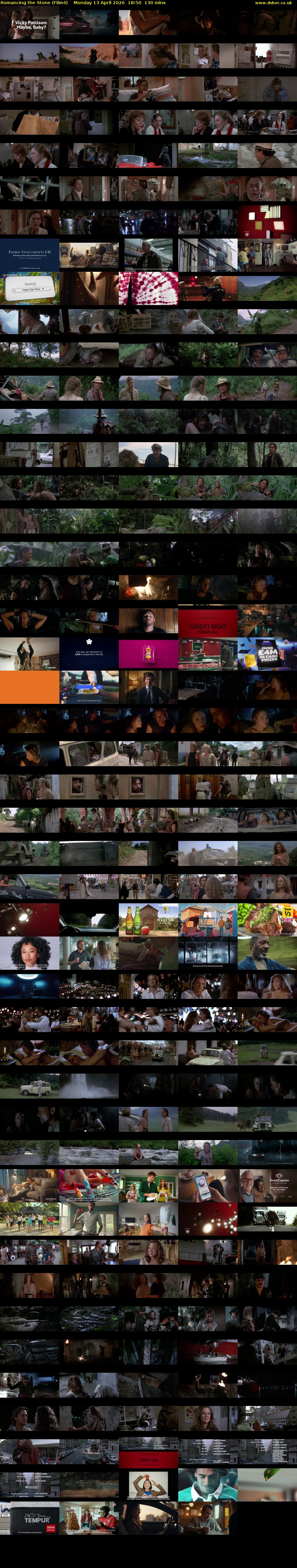 Romancing the Stone (Film4) Monday 13 April 2026 18:50 - 21:00