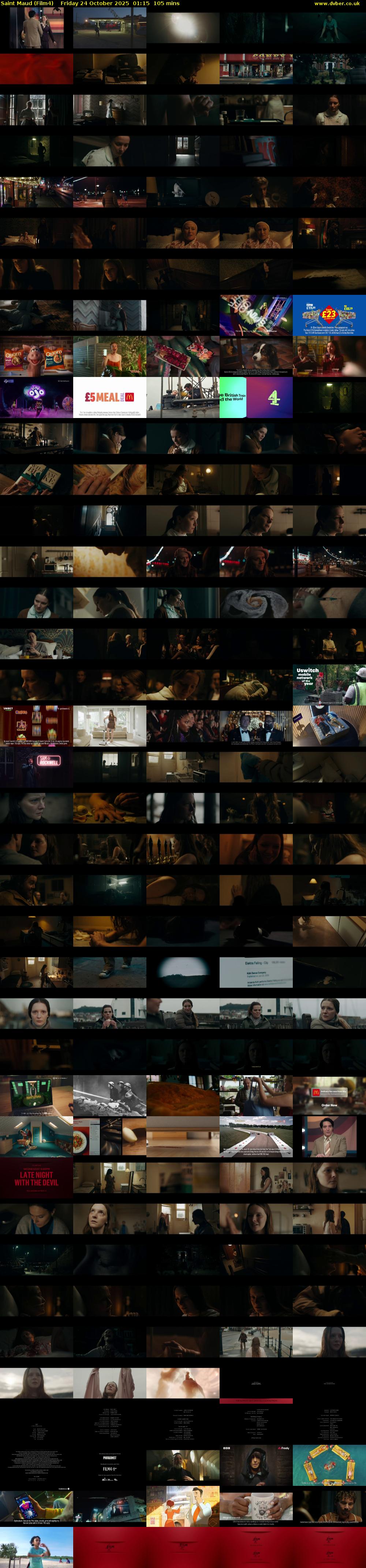 Saint Maud (Film4) Friday 24 October 2025 01:15 - 03:00