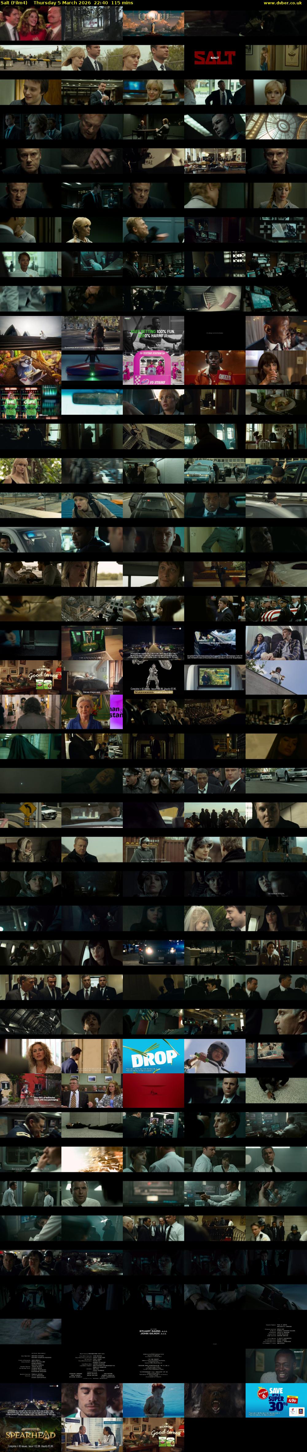 Salt (Film4) Thursday 5 March 2026 22:40 - 00:35