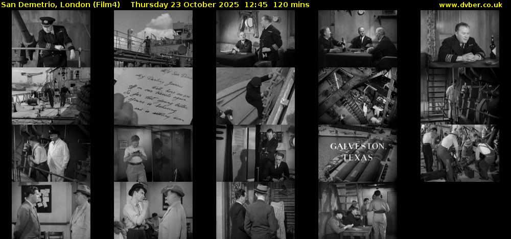 San Demetrio, London (Film4) Thursday 23 October 2025 12:45 - 14:45