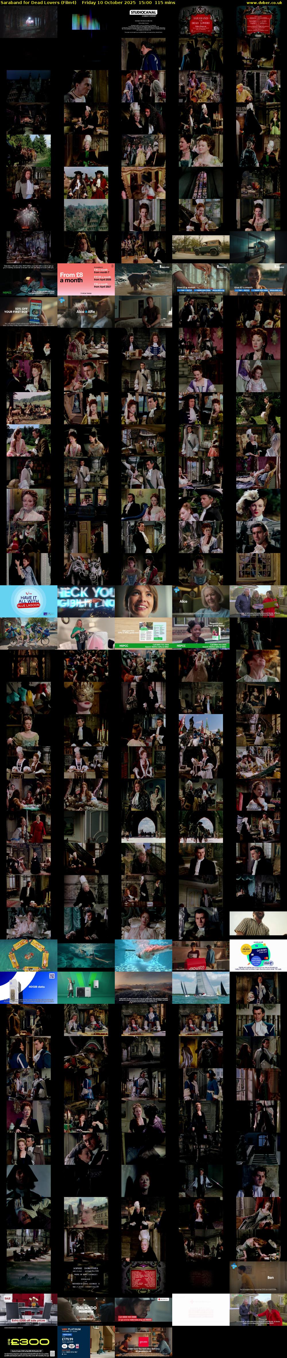 Saraband for Dead Lovers (Film4) Friday 10 October 2025 15:00 - 16:55