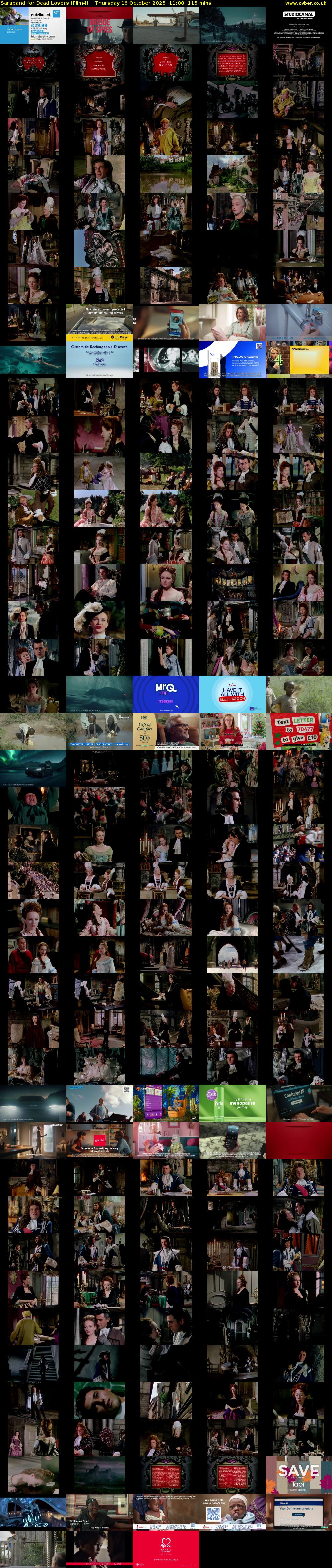 Saraband for Dead Lovers (Film4) Thursday 16 October 2025 11:00 - 12:55