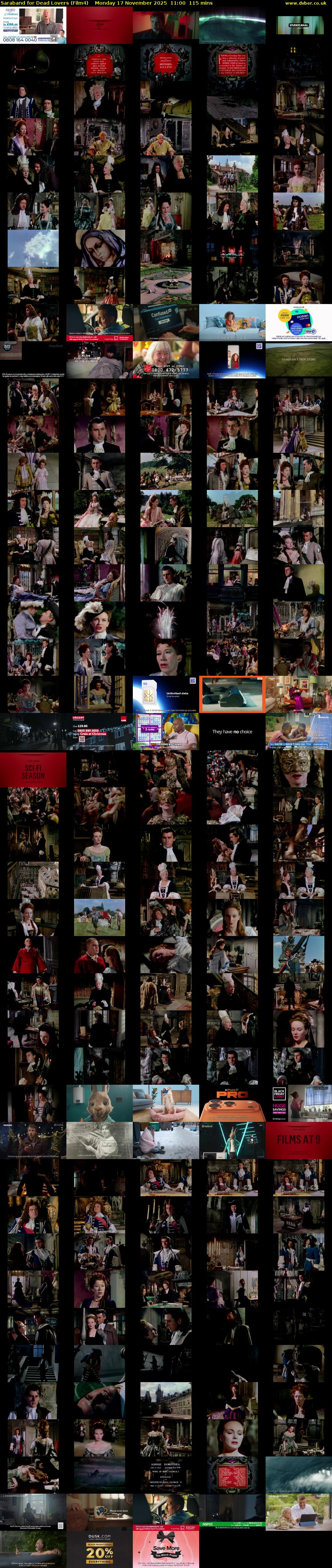 Saraband for Dead Lovers (Film4) Monday 17 November 2025 11:00 - 12:55