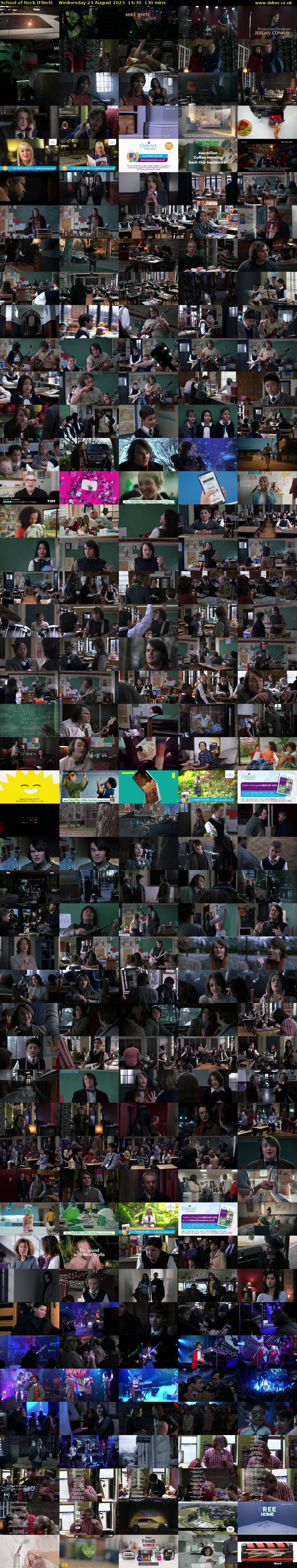 School of Rock (Film4) Wednesday 23 August 2023 14:30 - 16:40