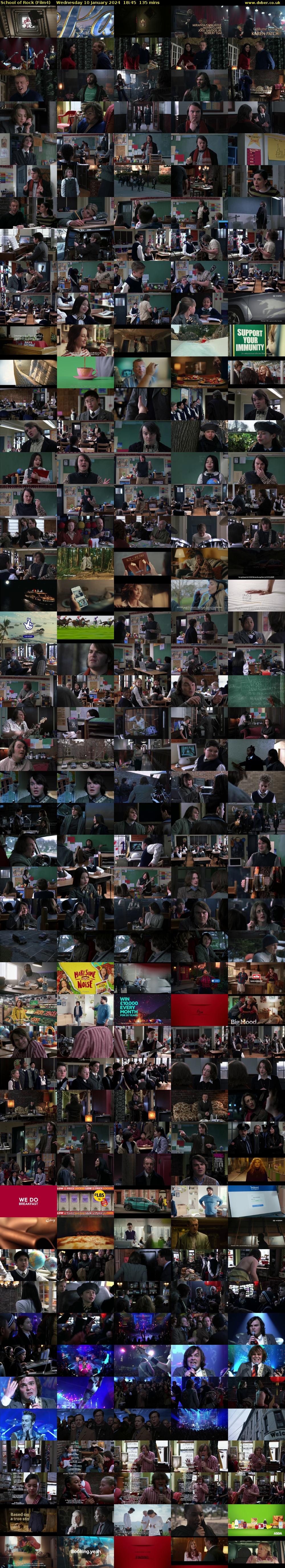 School of Rock (Film4) Wednesday 10 January 2024 18:45 - 21:00