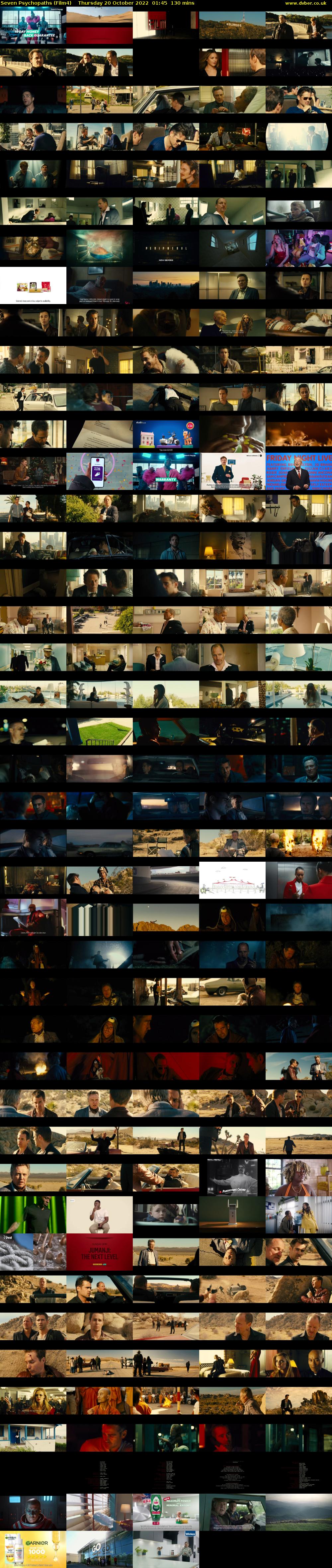Seven Psychopaths (Film4) Thursday 20 October 2022 01:45 - 03:55
