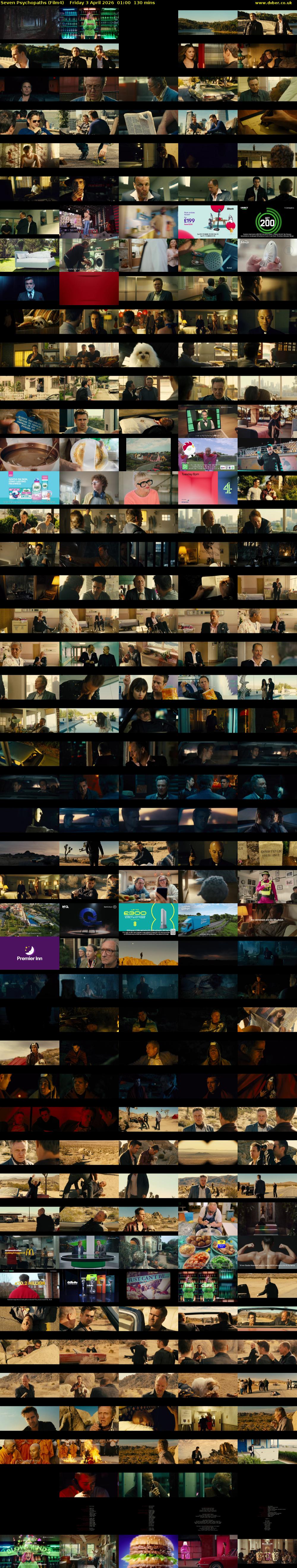 Seven Psychopaths (Film4) Friday 3 April 2026 01:00 - 03:10