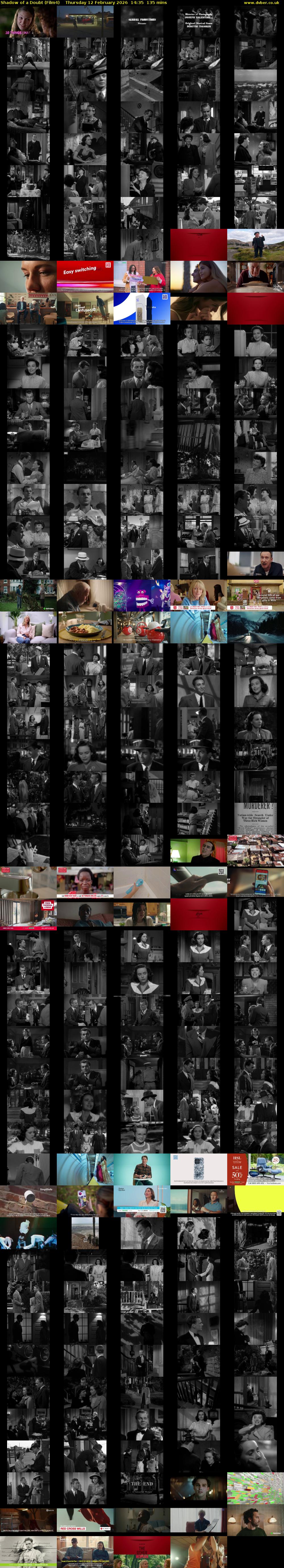 Shadow of a Doubt (Film4) Thursday 12 February 2026 14:35 - 16:50