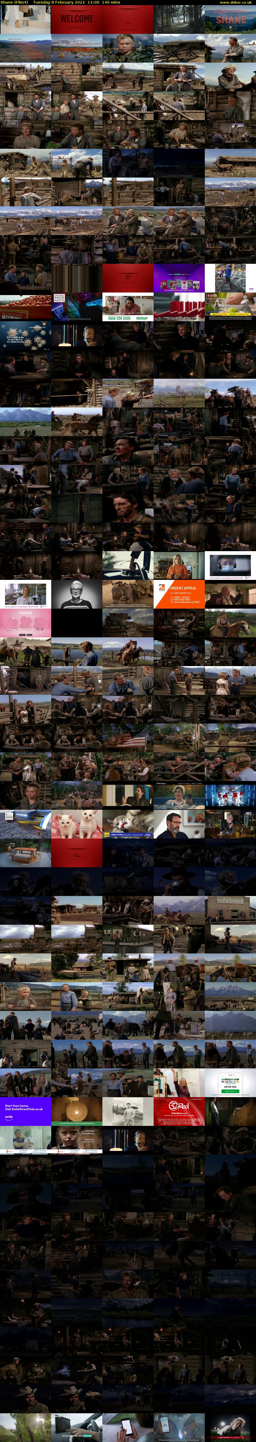 Shane (Film4) Tuesday 8 February 2022 11:00 - 13:20