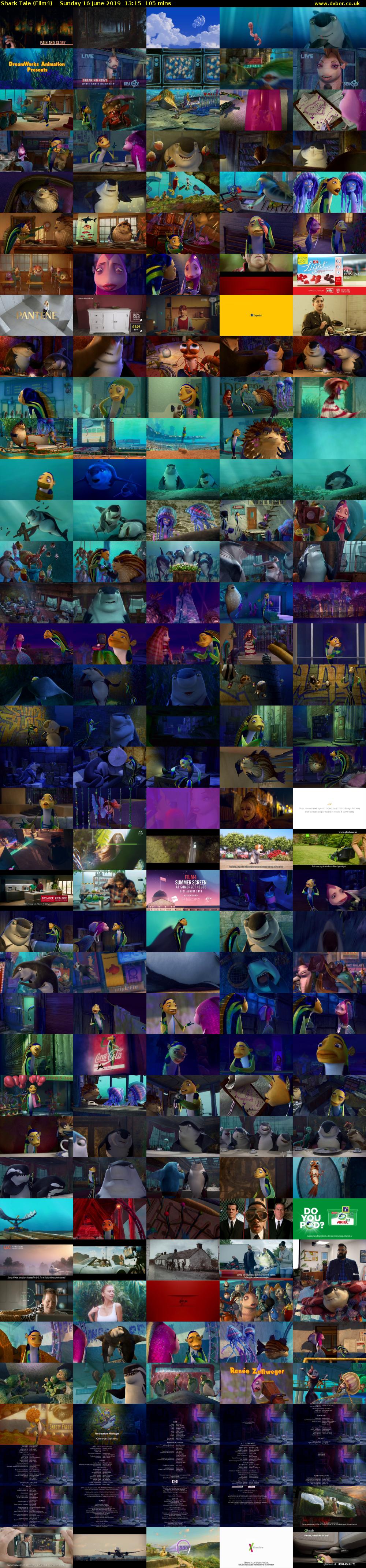 Shark Tale (Film4) Sunday 16 June 2019 13:15 - 15:00