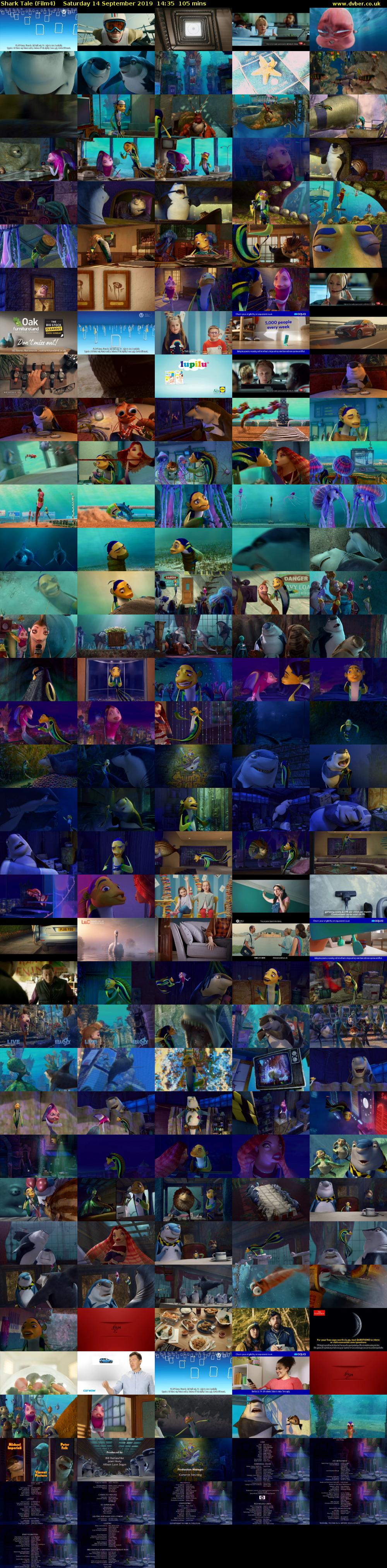 Shark Tale (Film4) Saturday 14 September 2019 14:35 - 16:20