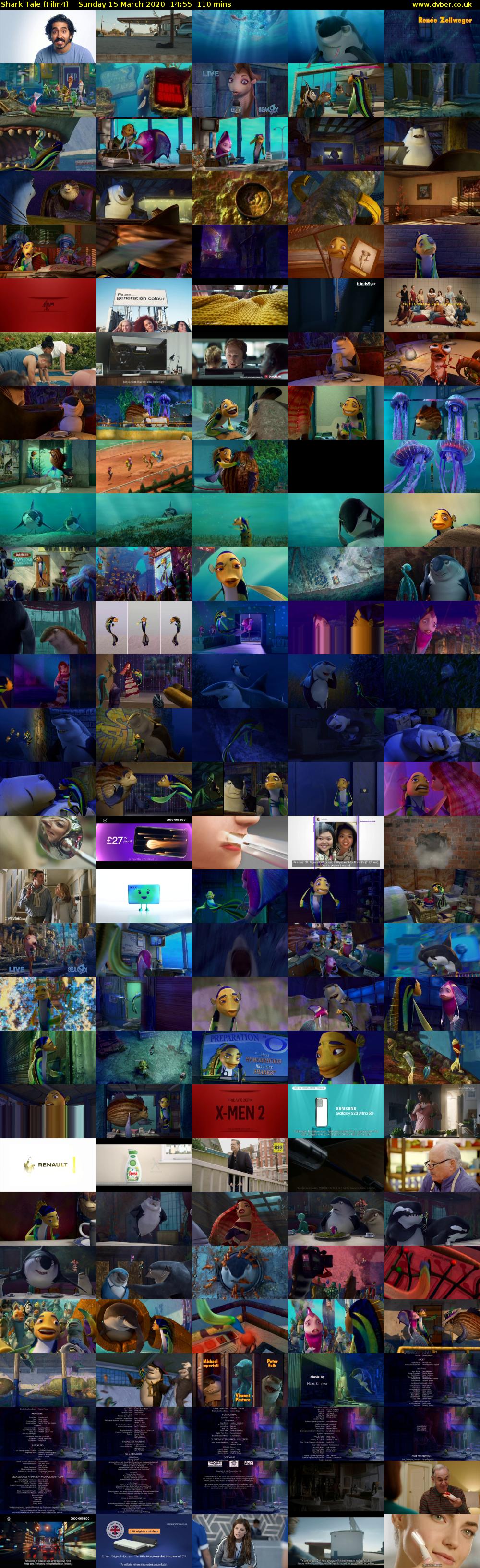 Shark Tale (Film4) Sunday 15 March 2020 14:55 - 16:45