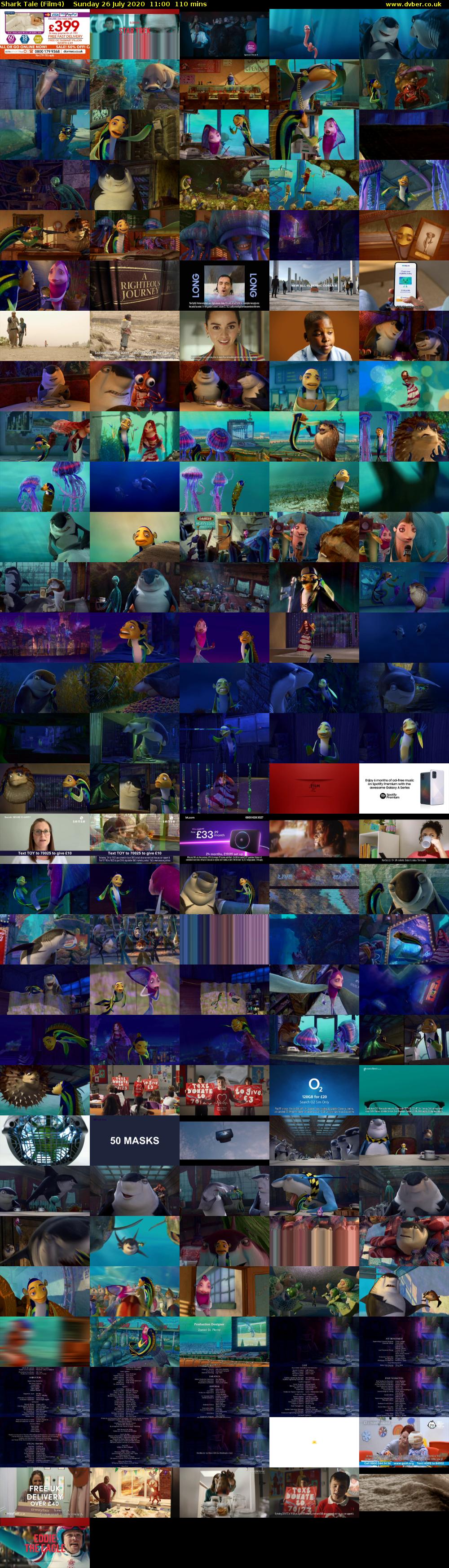 Shark Tale (Film4) Sunday 26 July 2020 11:00 - 12:50