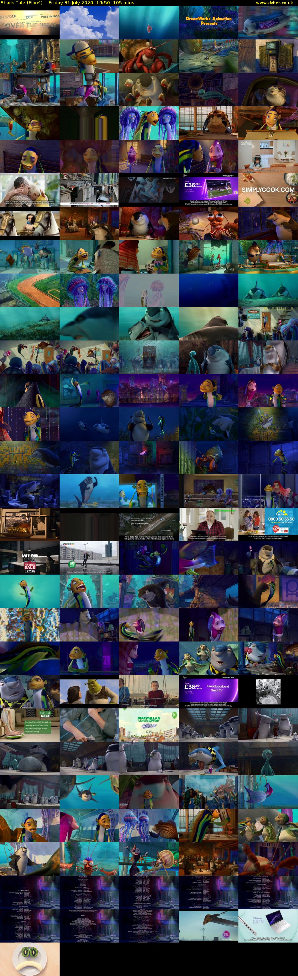 Shark Tale (Film4) Friday 31 July 2020 14:50 - 16:35