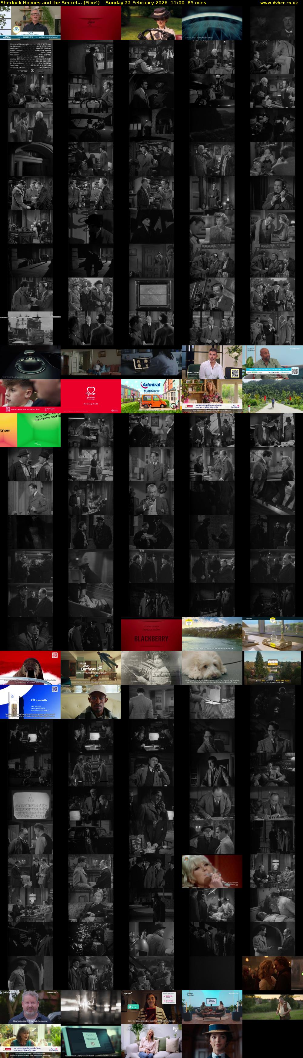 Sherlock Holmes and the Secret... (Film4) Sunday 22 February 2026 11:00 - 12:25