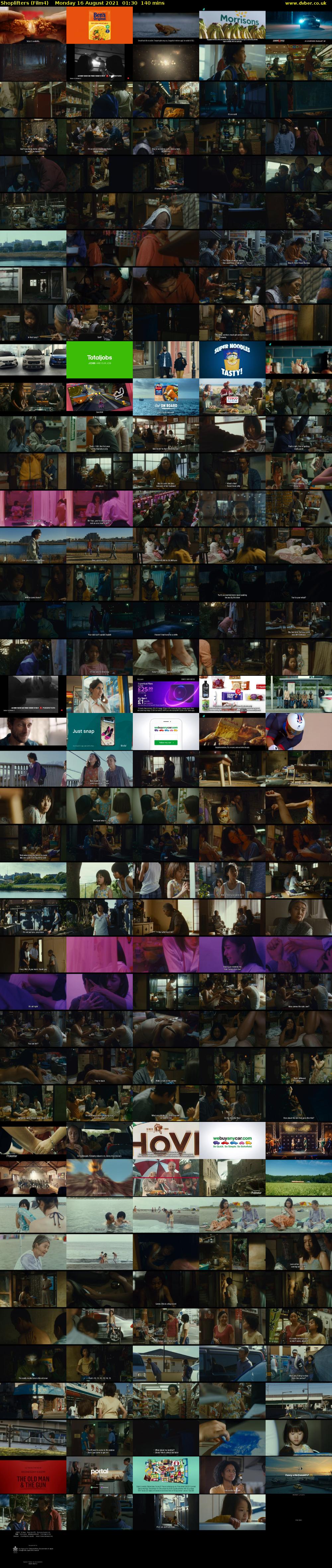 Shoplifters (Film4) Monday 16 August 2021 01:30 - 03:50