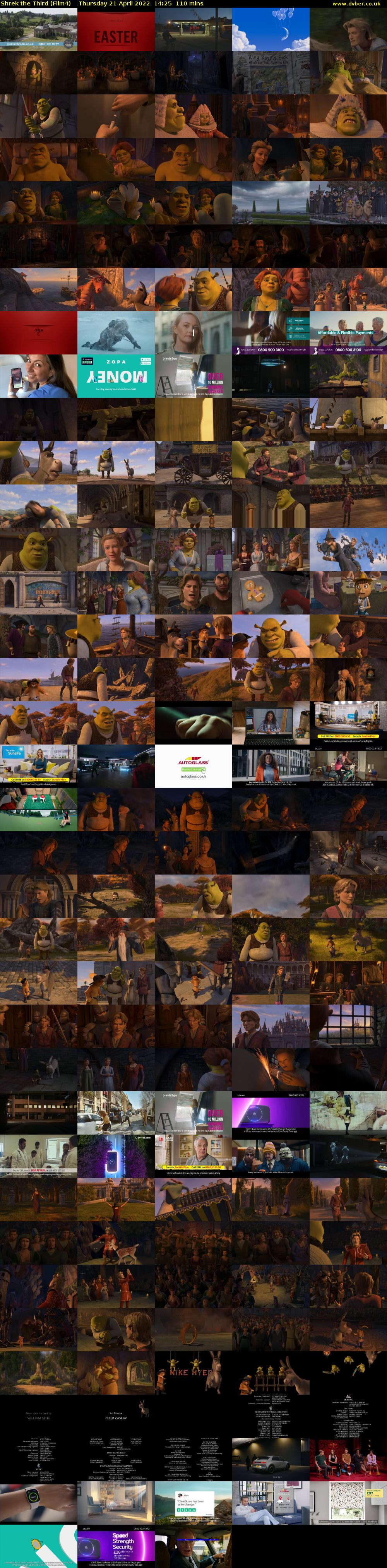 Shrek the Third (Film4) Thursday 21 April 2022 14:25 - 16:15