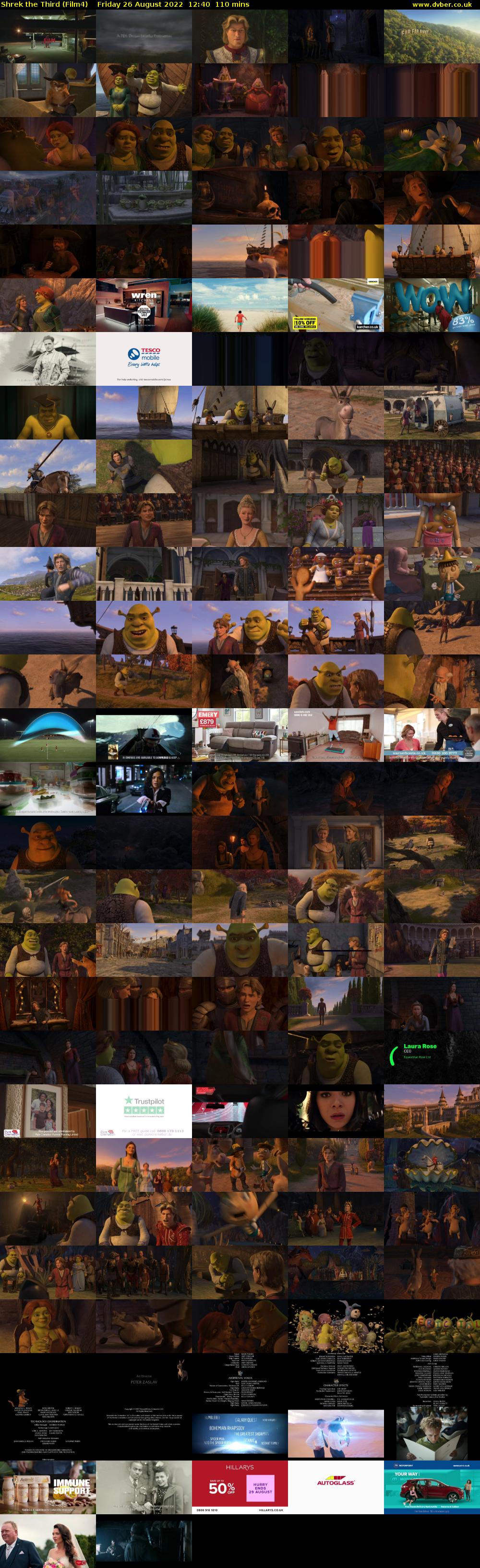 Shrek the Third (Film4) Friday 26 August 2022 12:40 - 14:30