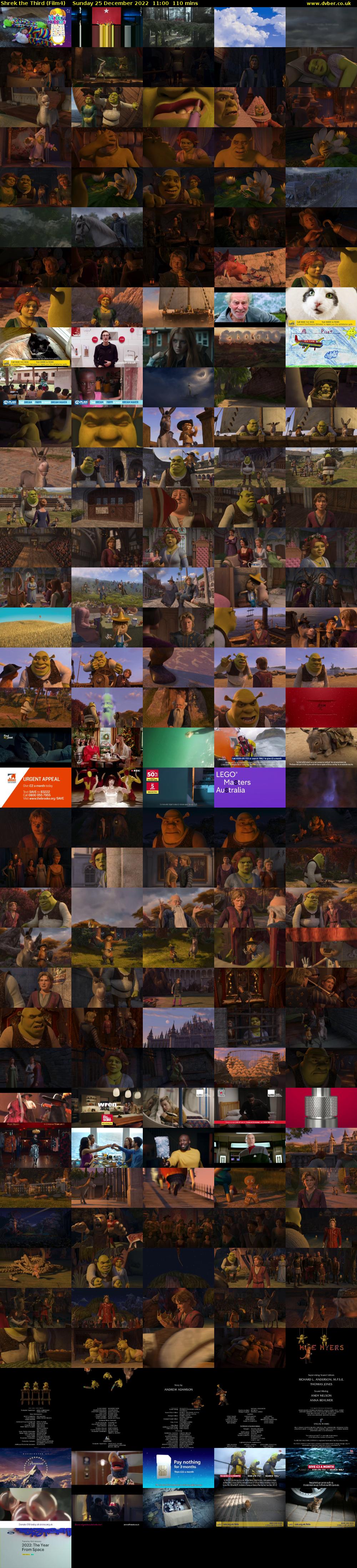 Shrek the Third (Film4) Sunday 25 December 2022 11:00 - 12:50