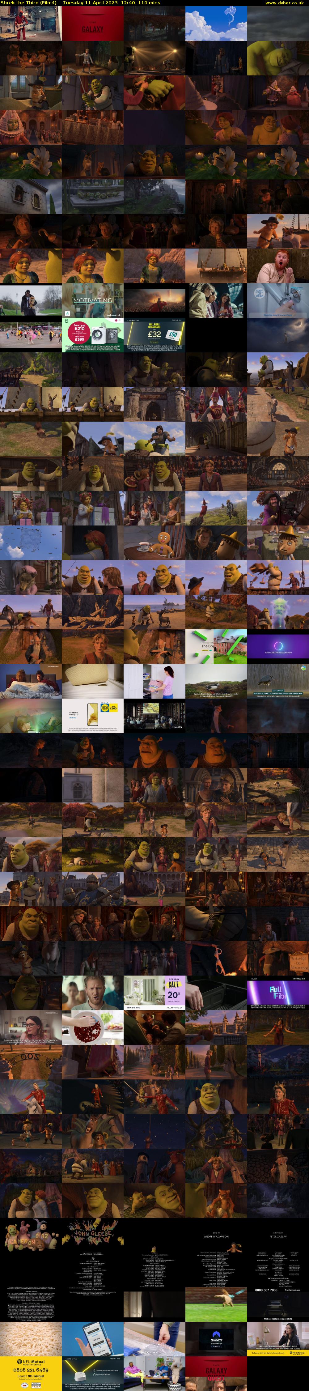 Shrek the Third (Film4) Tuesday 11 April 2023 12:40 - 14:30