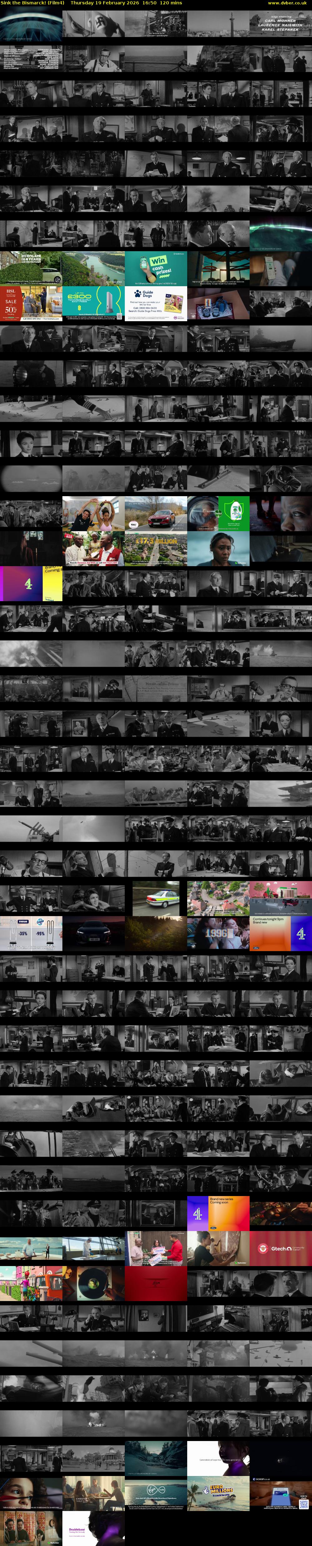 Sink the Bismarck! (Film4) Thursday 19 February 2026 16:50 - 18:50