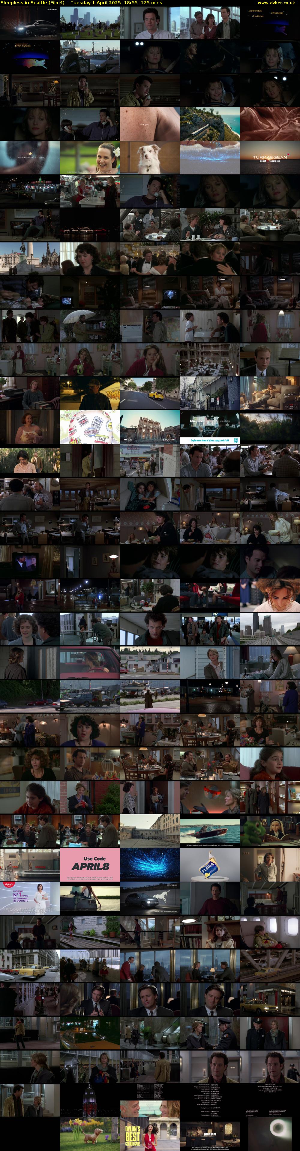 Sleepless in Seattle (Film4) Tuesday 1 April 2025 18:55 - 21:00
