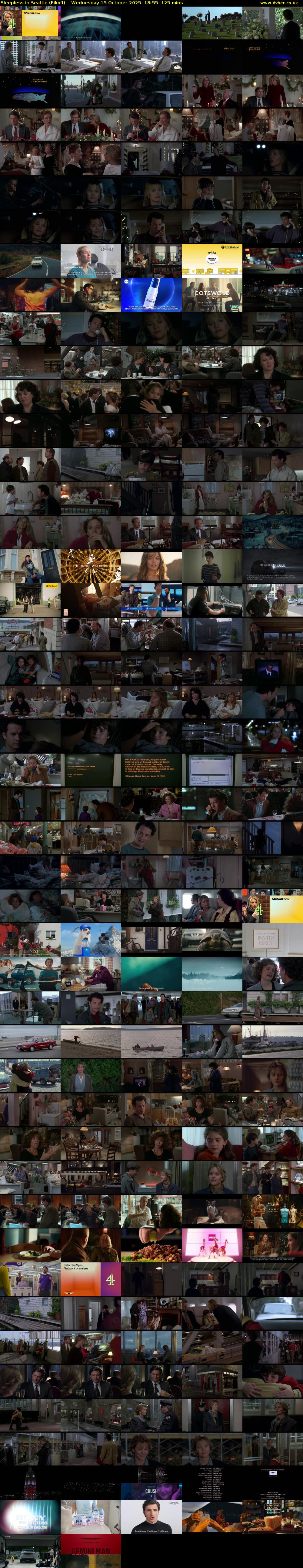 Sleepless in Seattle (Film4) Wednesday 15 October 2025 18:55 - 21:00